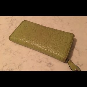 Coach Green Patent Leather Wallet